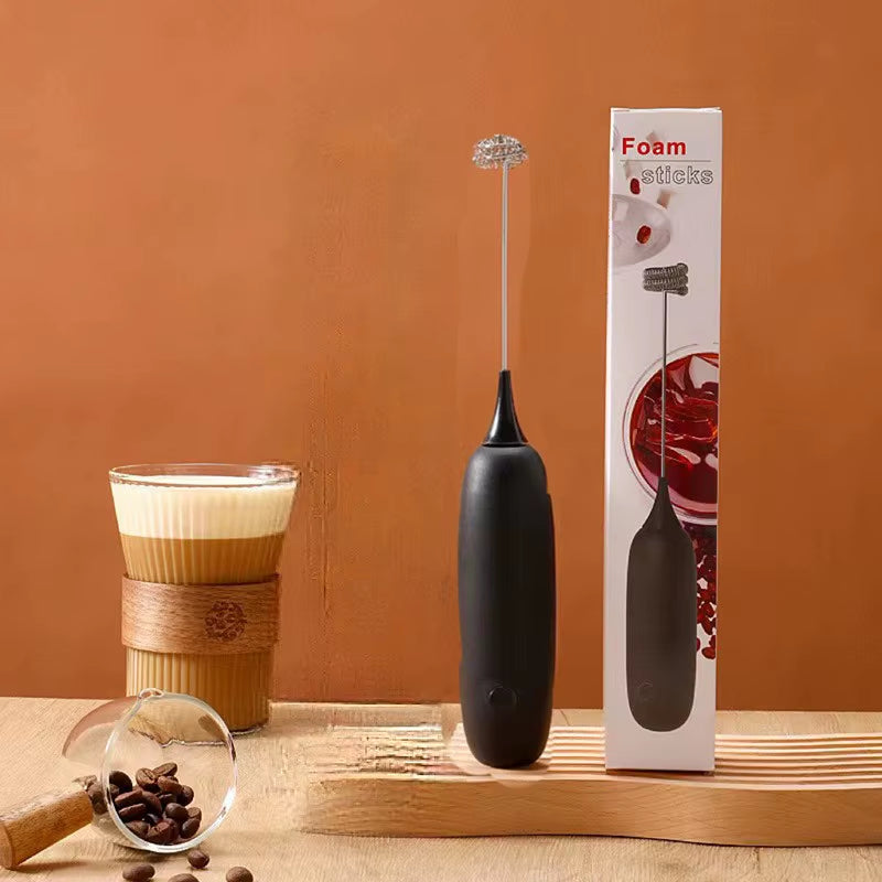 Espresso Accessories Electric Mixer Stainless Steel Milk Foam Maker Stirring Stick Mini Portable Latte Art Handheld Milk Frother