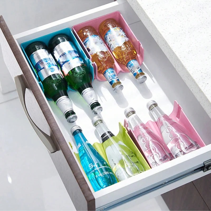 1/3Pcs-Kitchen Organizer Refrigerator Rack Shelf Can Beer Wine Bottle Holder Rack Organizer Kitchen Storage Fridge Organizer