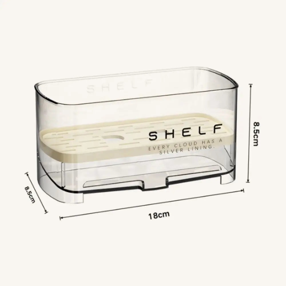 Transparent Kitchen Sink Rag Rack with Drain Plate Multi-Function Faucet Storage Rack Space Saving Kitchen Sink Rack