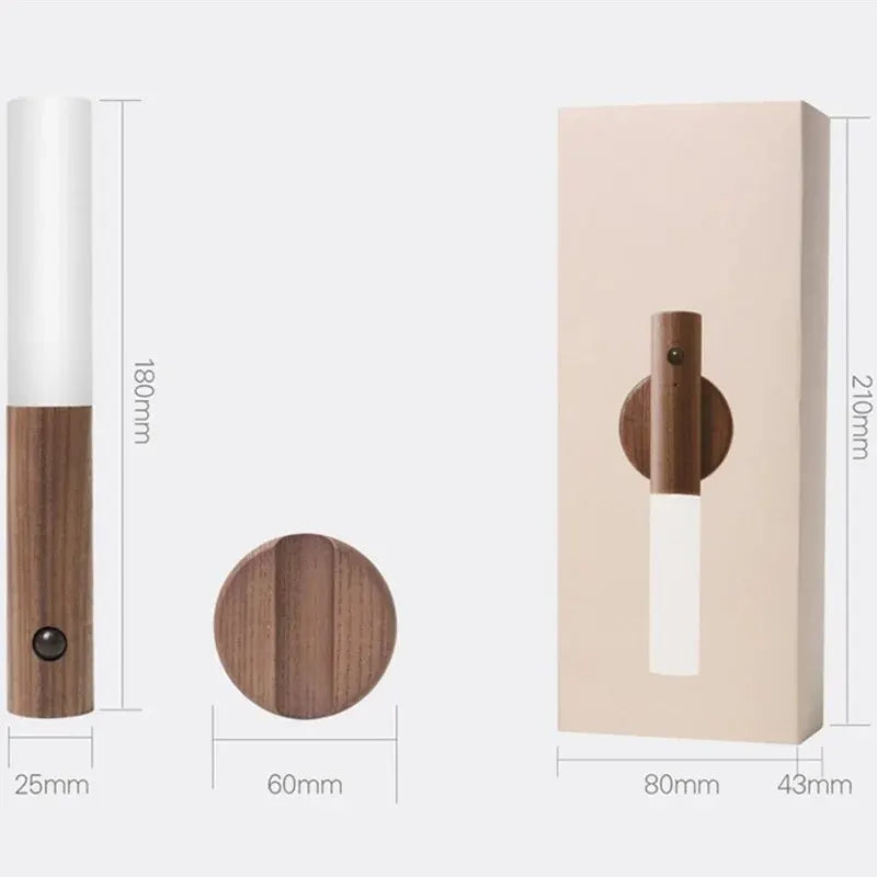 1Pc Intelligent Human Body Induction Night Light, LED Rechargeable Corridor Cabinet Wall Light, Household Toilet Wall Induction
