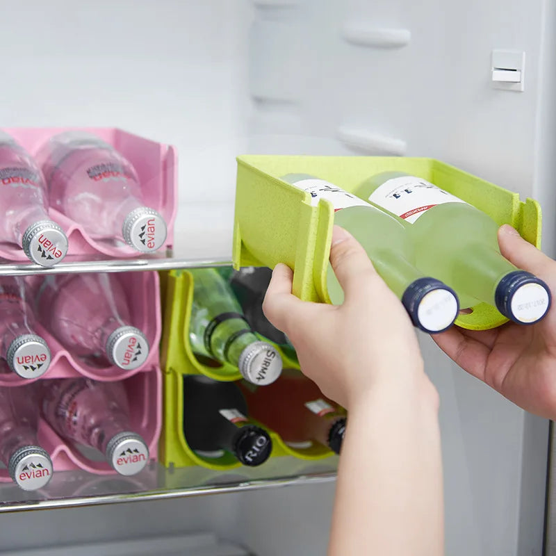 1/3Pcs-Kitchen Organizer Refrigerator Rack Shelf Can Beer Wine Bottle Holder Rack Organizer Kitchen Storage Fridge Organizer