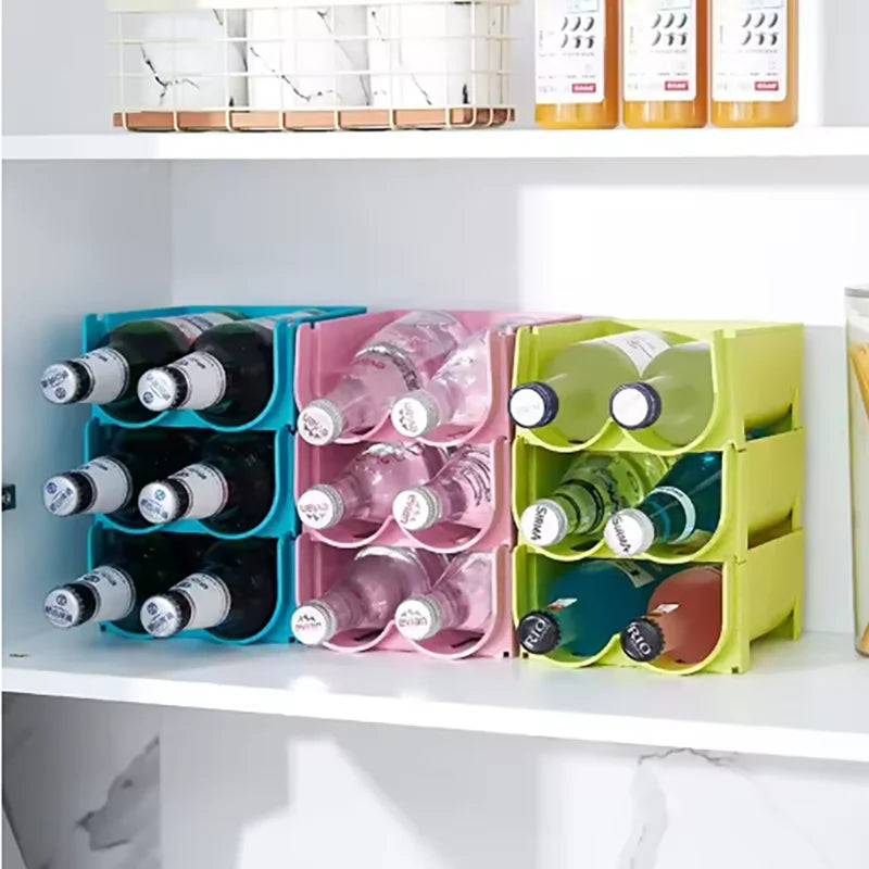 1/3Pcs-Kitchen Organizer Refrigerator Rack Shelf Can Beer Wine Bottle Holder Rack Organizer Kitchen Storage Fridge Organizer