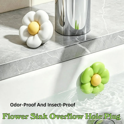 Anti-Clogging Flower Sink Overflow Hole Plug Anti-Odor Insect Proof Floor Drain Plug Sealing Cover Prevents Insects